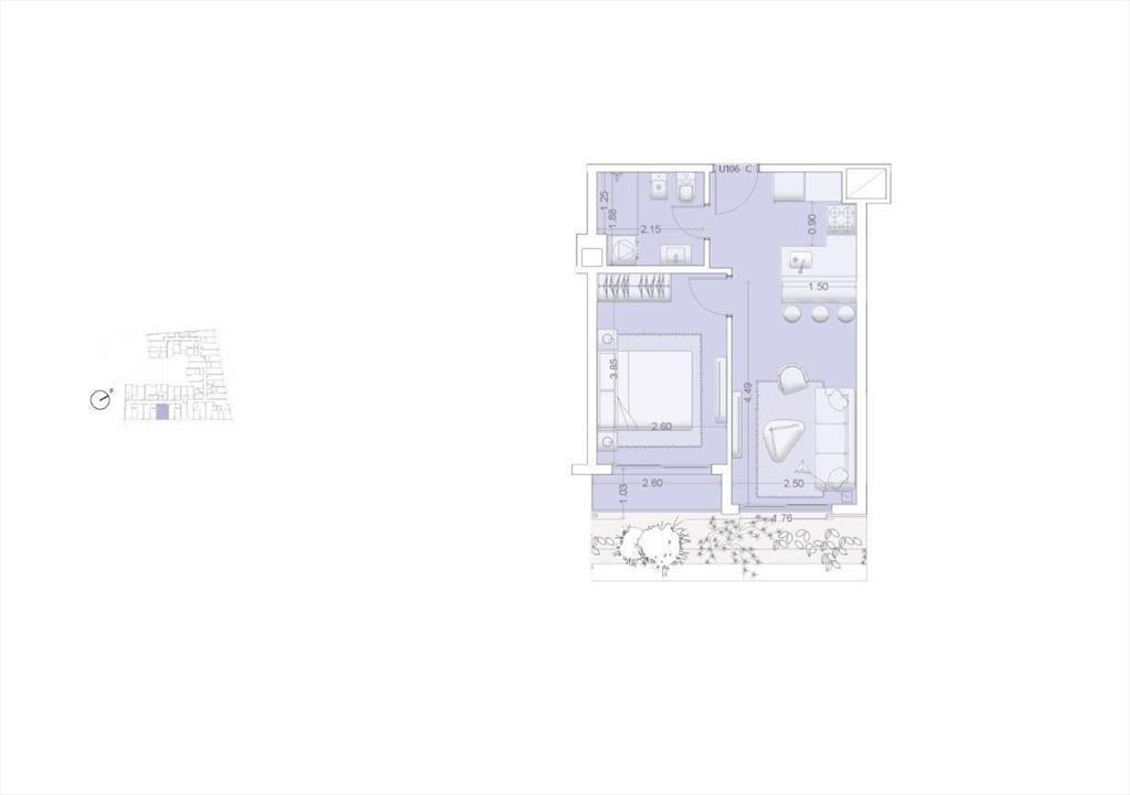Apartamento de un dormitorio en alquiler en La Blanqueada -