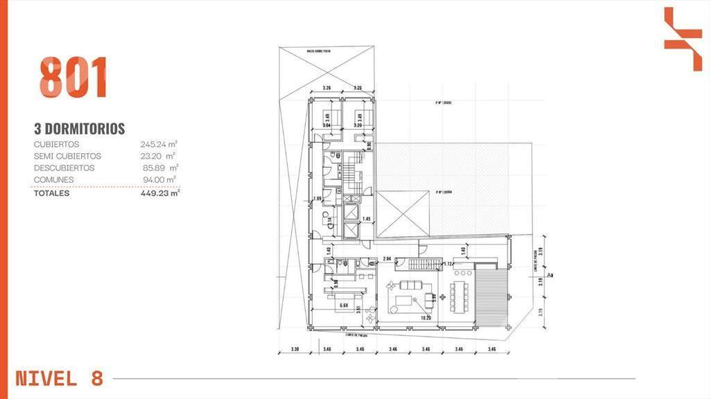Venta de apartamento de 3 dormitorios con terraza privada y