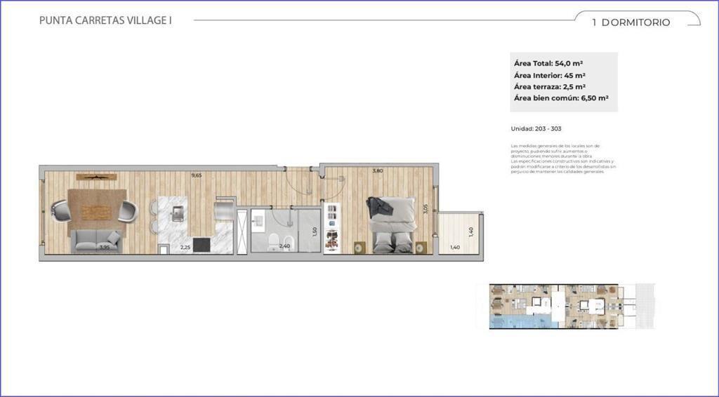 Apartamento de un dormitorio en venta en Punta Carretas - 3