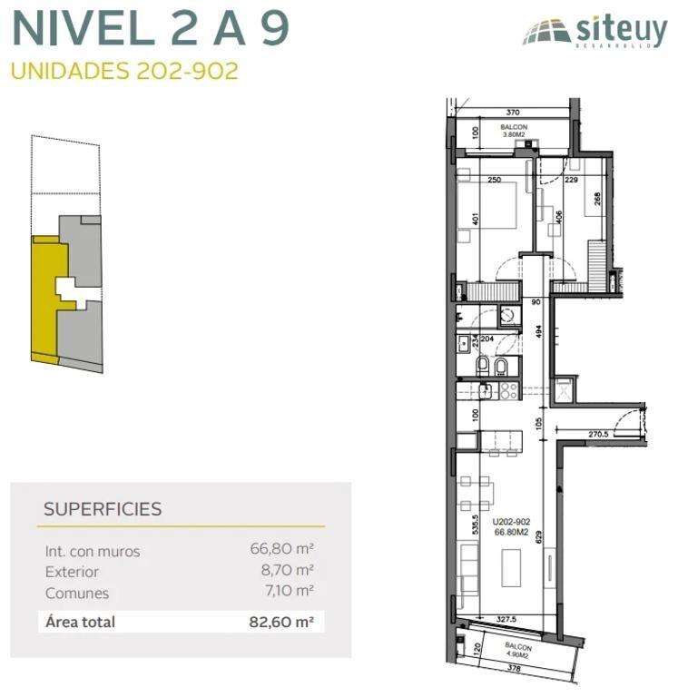 Venta de apartamento 2 dormitorios en Site Paullier, Cordón