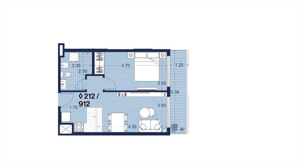 Venta apartamento un dormitorio en Palermo - 812