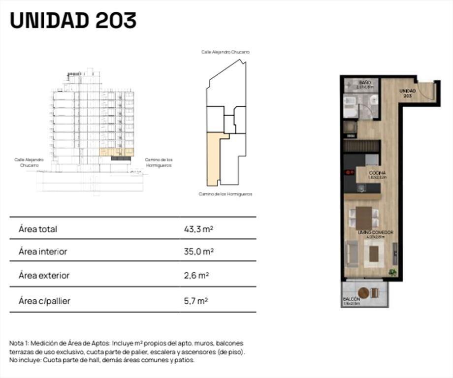 VENTA APARTAMENTO MONOAMBIENTE BALCÓN POCITOS POZO