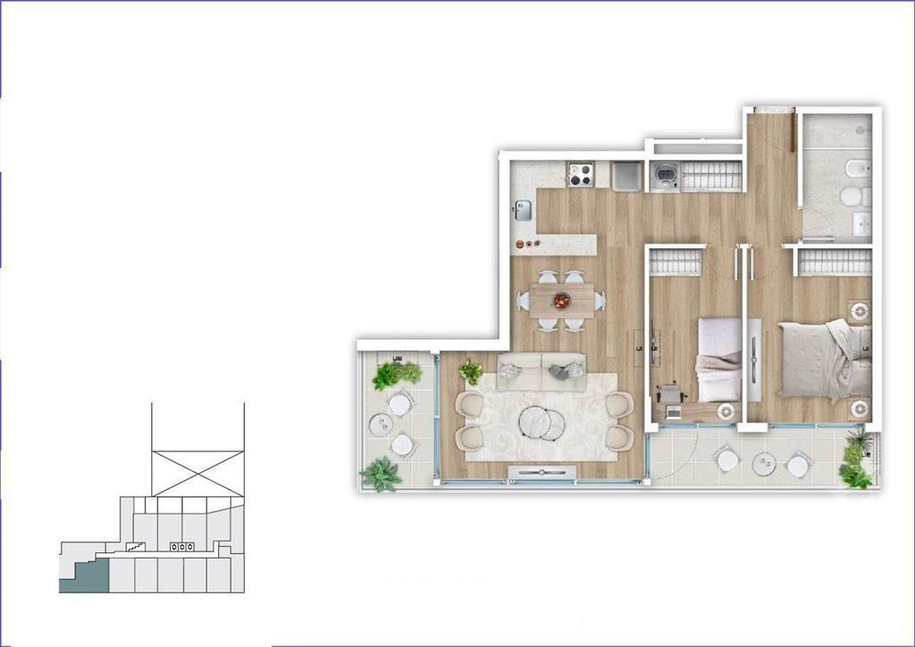 Apartamento de dos dormitorios en venta en Centro - 813