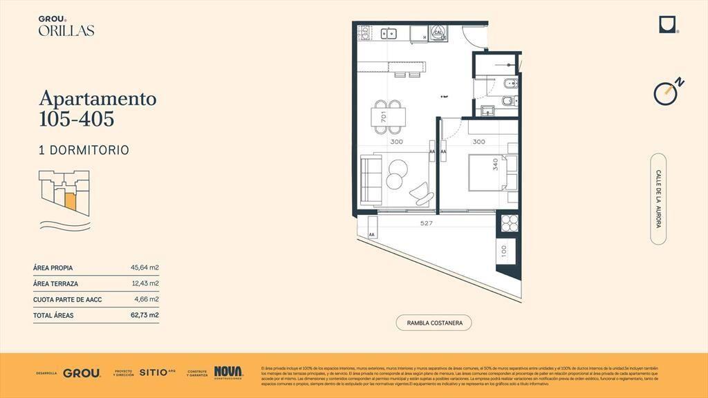 Venta Apartamento 1 Dormitorio en Ciudad de la Costa