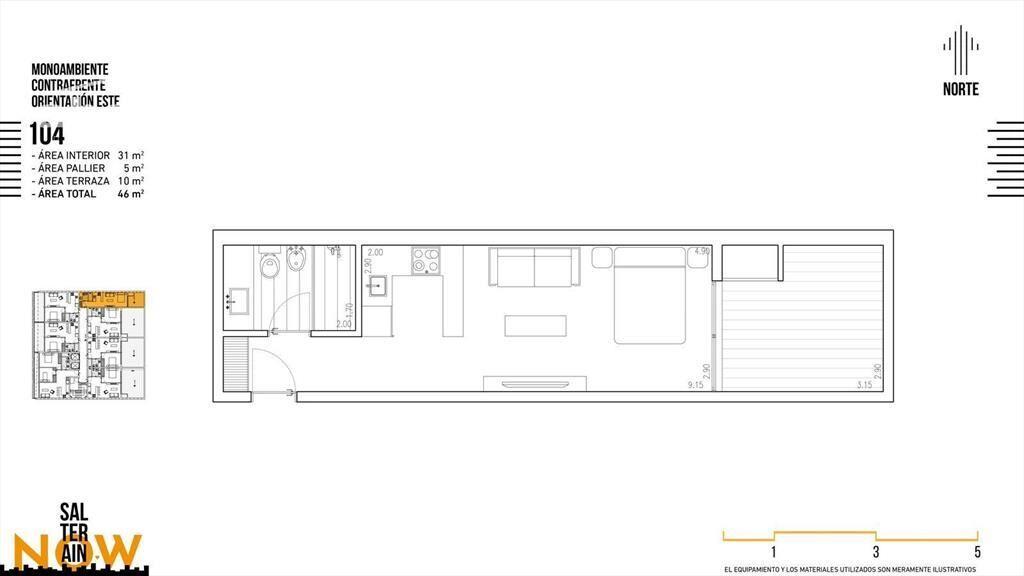 Venta apartamento monoambiente en Cordón