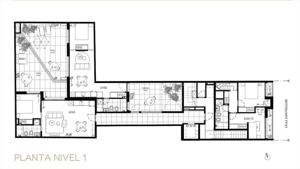 VENTA APARTAMENTO 1 DORMITORIO CON PATIO CORDÓN