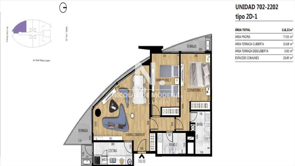 Venta Apartamento de 2 dormitorios Con Vistas en