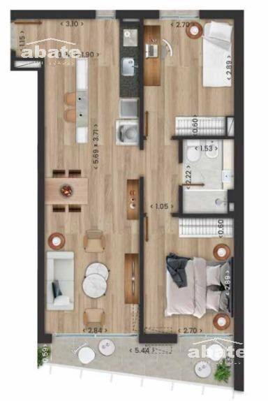 Venta apartamento 2 Dormitorios en La Blanqueada