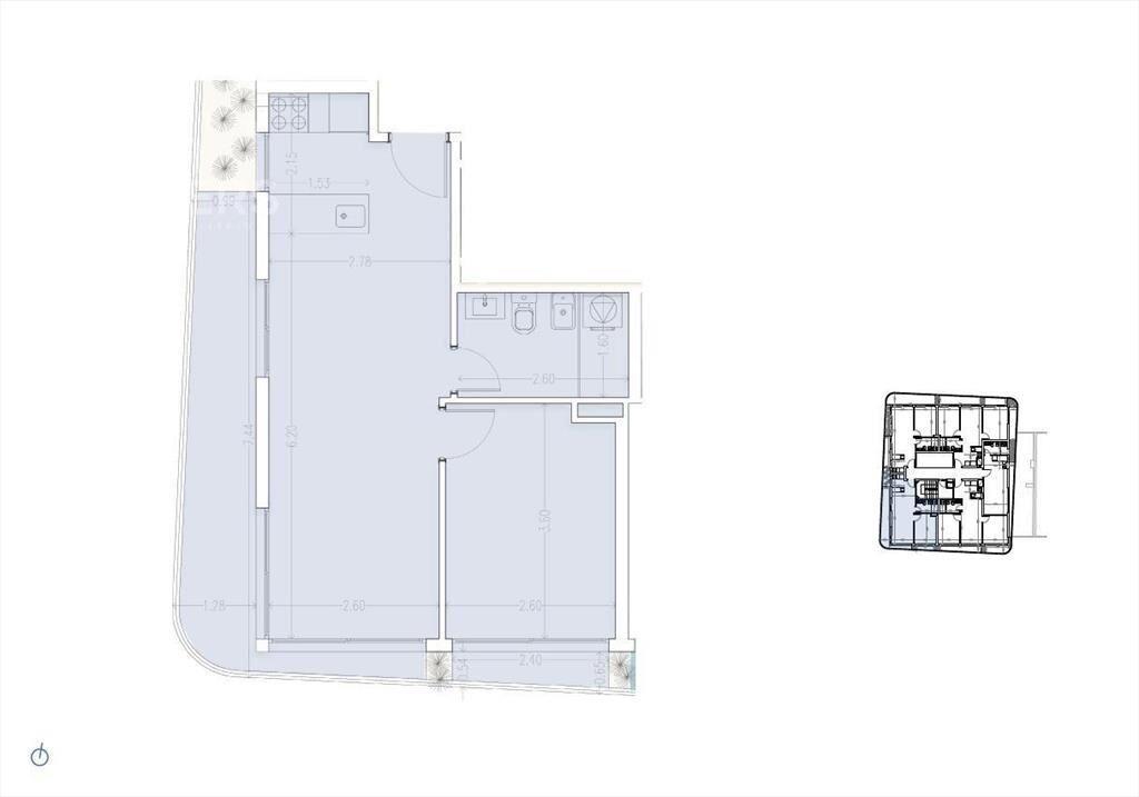 Apartamento de un dormitorio en venta en Palermo -1304