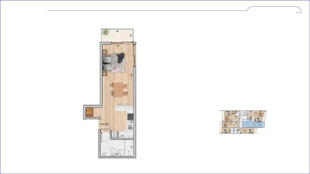 Apartamento monoambiente en venta en Malvín - 105