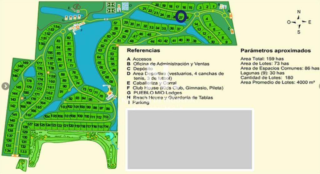 Terreno en venta en barrio cerrado Pueblo Mio.