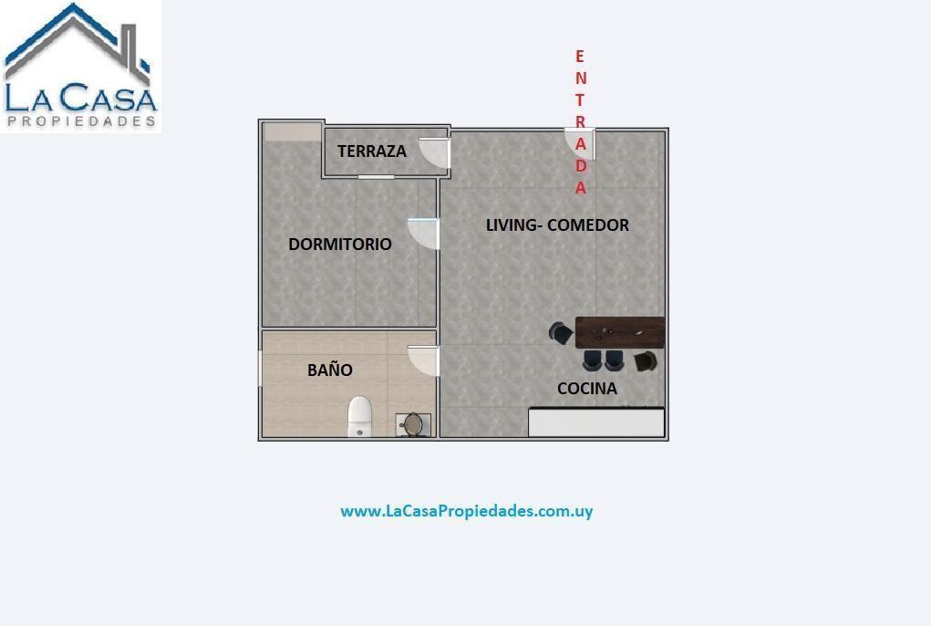 Venta Apartamento de 1 Dormitorio con terraza y azotea en P