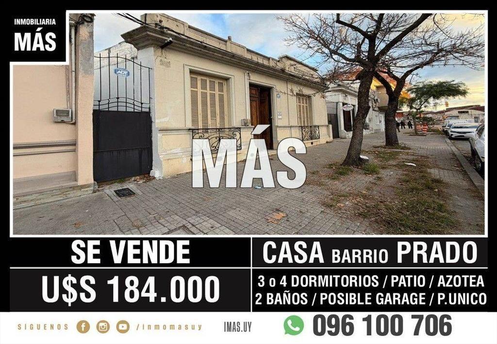 Casa Venta Padrón Único Prado Montevideo iMas.uy R *...