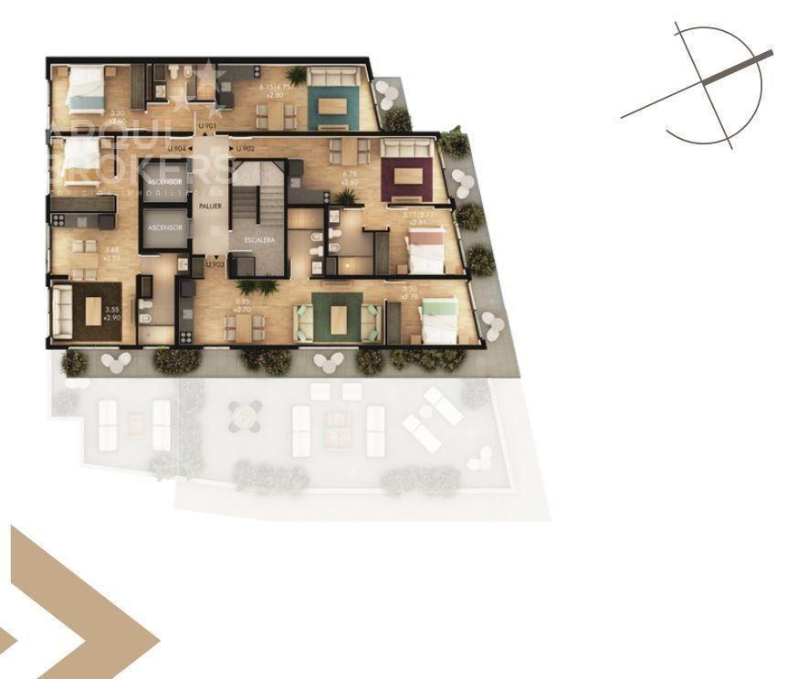 Apartamento de un dormitorio en venta en Buceo - 901