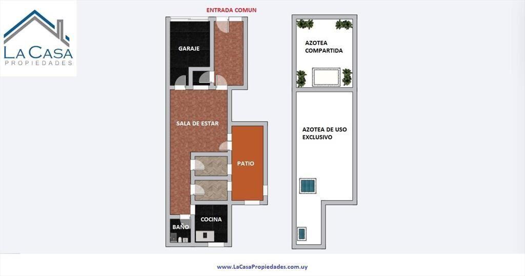 Casa (PH) a la Venta en Pocitos con Dos Dormitorios, Garaje