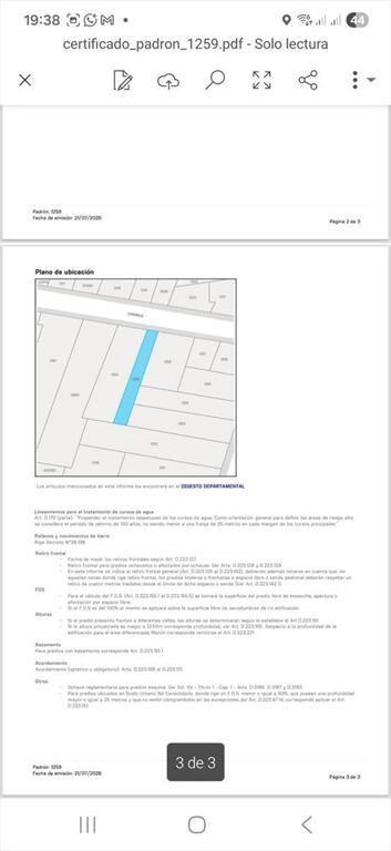 Terreno en venta en Cordón