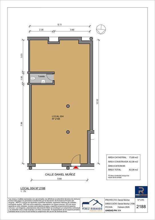 Venta local comercial con renta. Tres Cruces. A dos cuadras