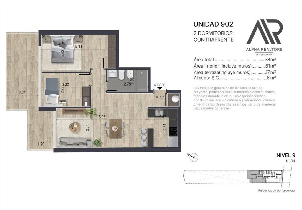 Apartamento en venta c/ cochera en Parque Batlle