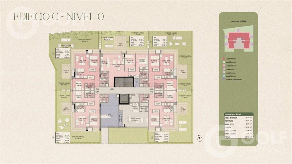 Venta apartamento dos dormitorios con jardin en La Barra, M