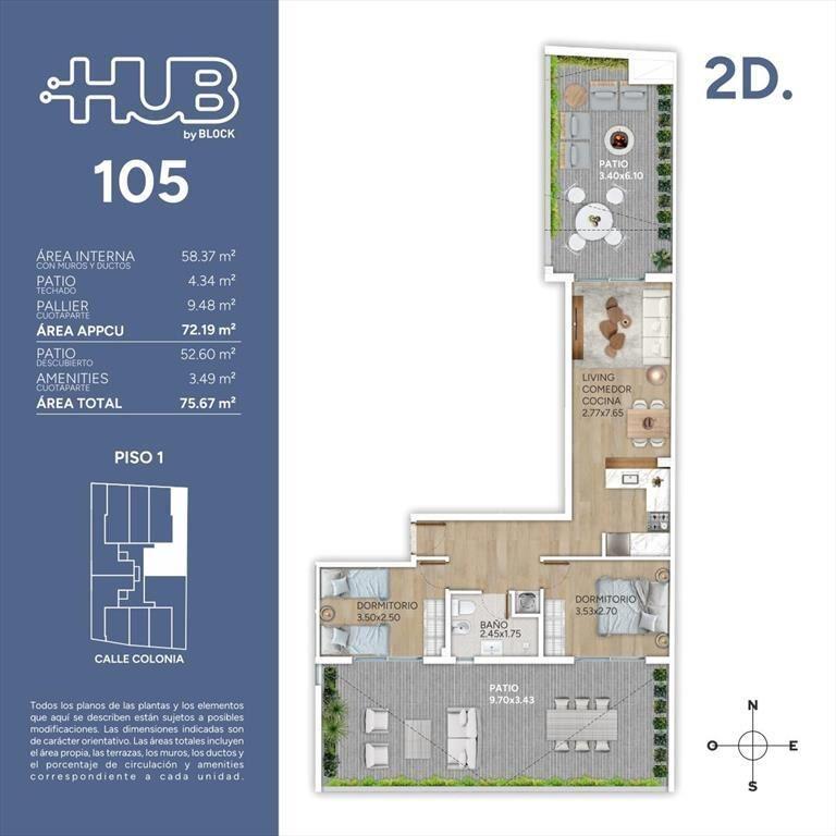 Venta Apartamento 2 Dormitorios en Cordon