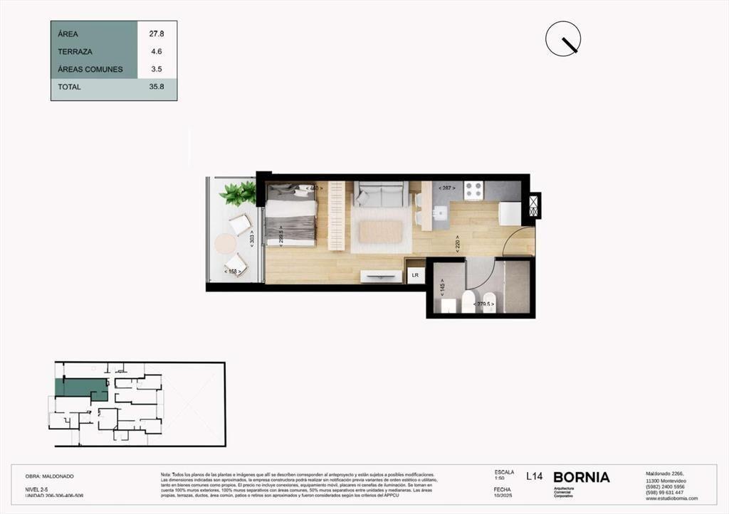 Venta Apartamento Monoambiente en Cordon