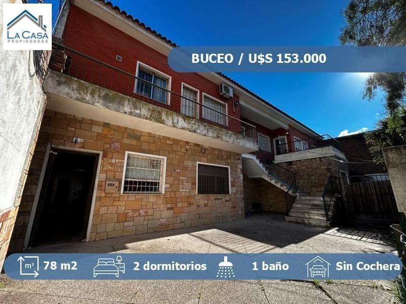 Apartamento de 2 dormitorios con patio a la venta en Buceo
