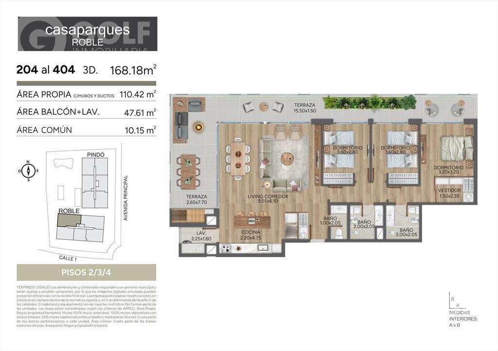 Venta apartamento en Barrio Parques - Carrasco Norte CASA P