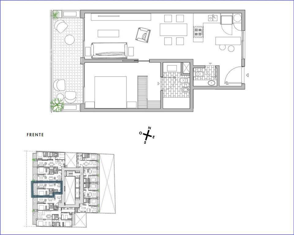 Apartamento de un dormitorio en venta en Pocitos - 503