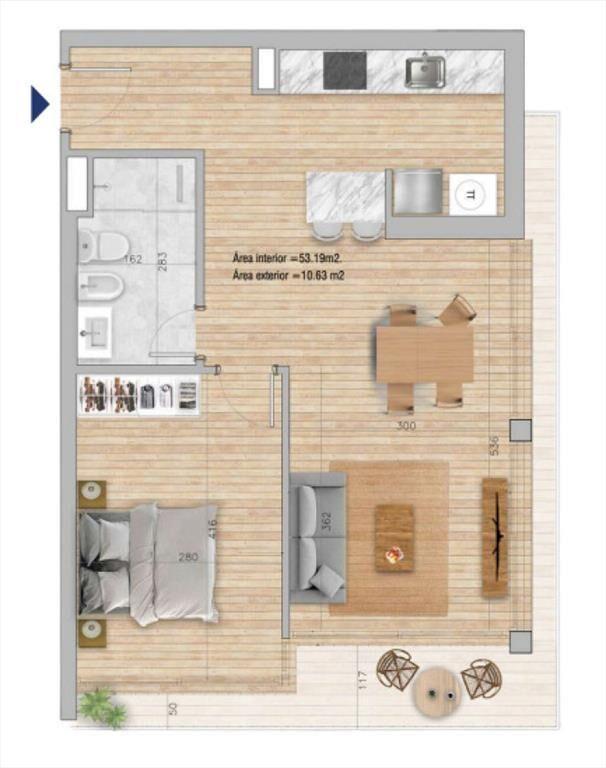 APARTAMENTO EN VENTA DE 1 DORMITORIO EN MANSA DEL