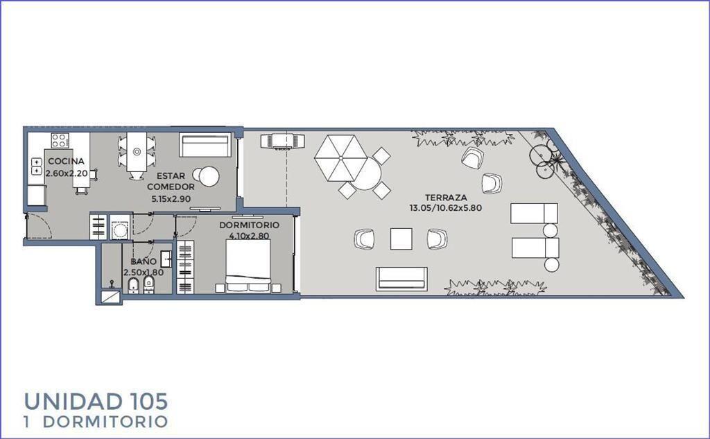 Apartamento de un dormitorio en venta en Pocitos - 105