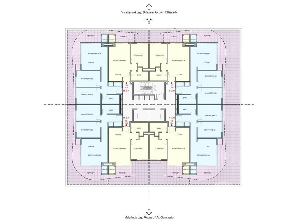 Venta de apartamento de 2 dormitorios con vista al lago en