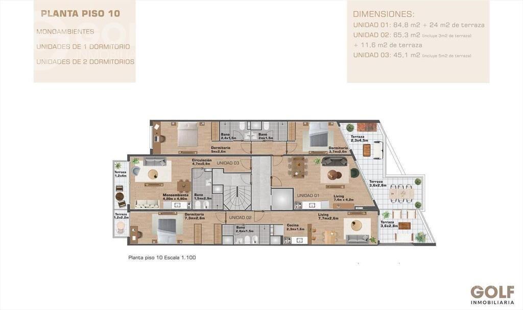 Venta de monoambiente en Punta Carretas