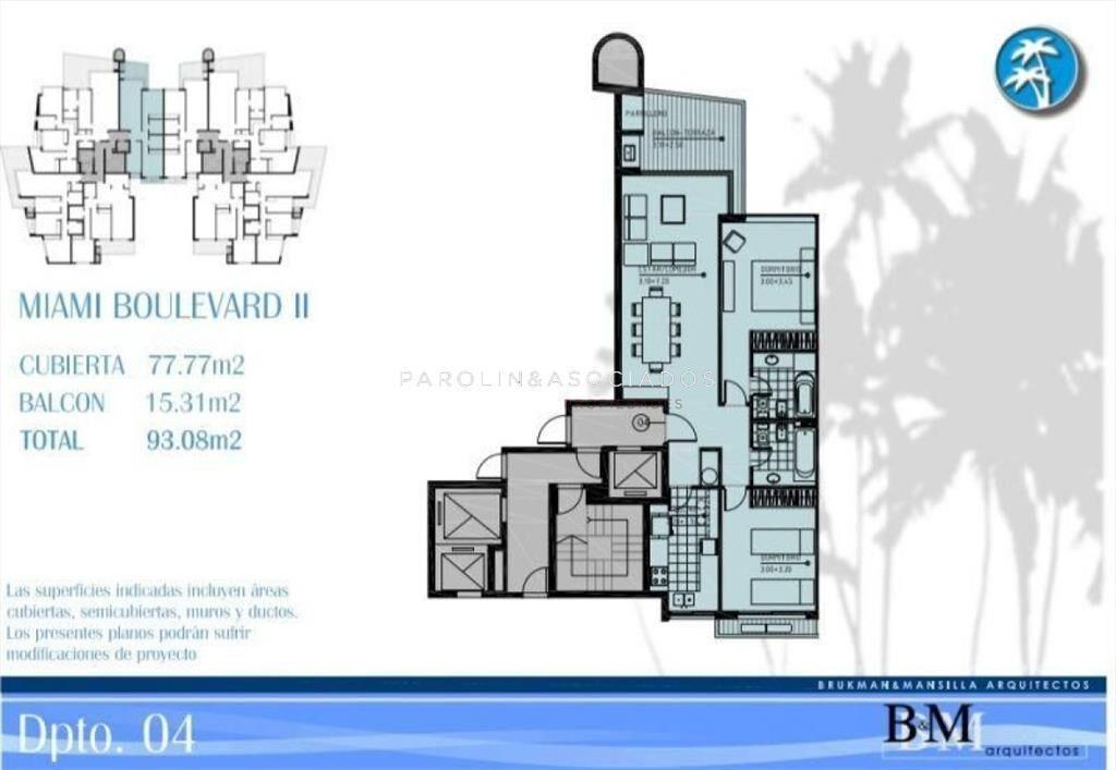 Apartamento en venta de 2 dormitorios en Miami