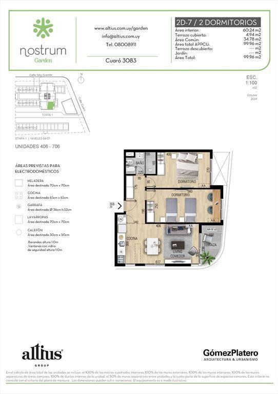 VENTA 2 DORMITORIOS NOSTRUM GARDEN PRADO