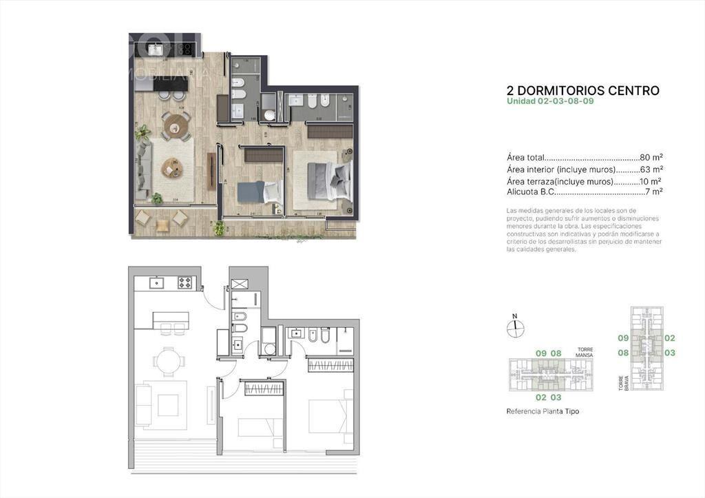 Venta de apartamento de 2 dormitorios en Punta del Este