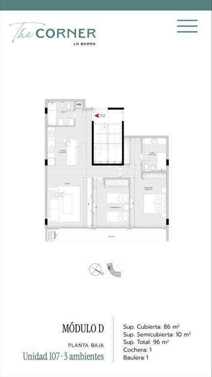 Venta en pozo departamento 2 dormitorios