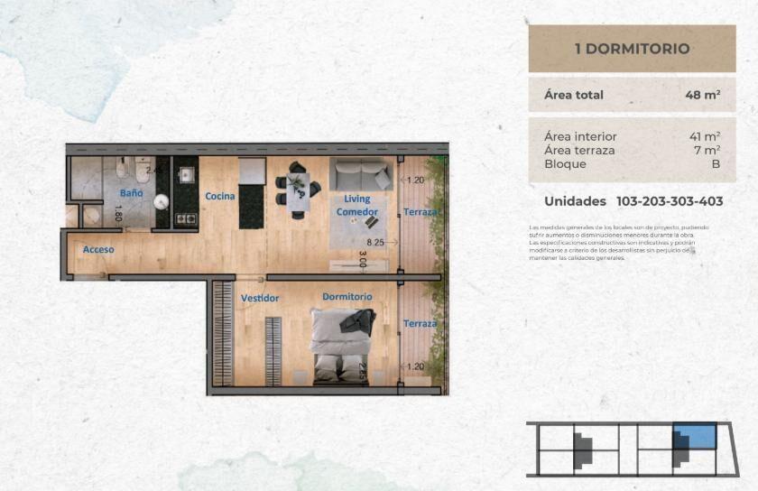 venta Apartamento 1 Dormitorio en Pocitos nuevo