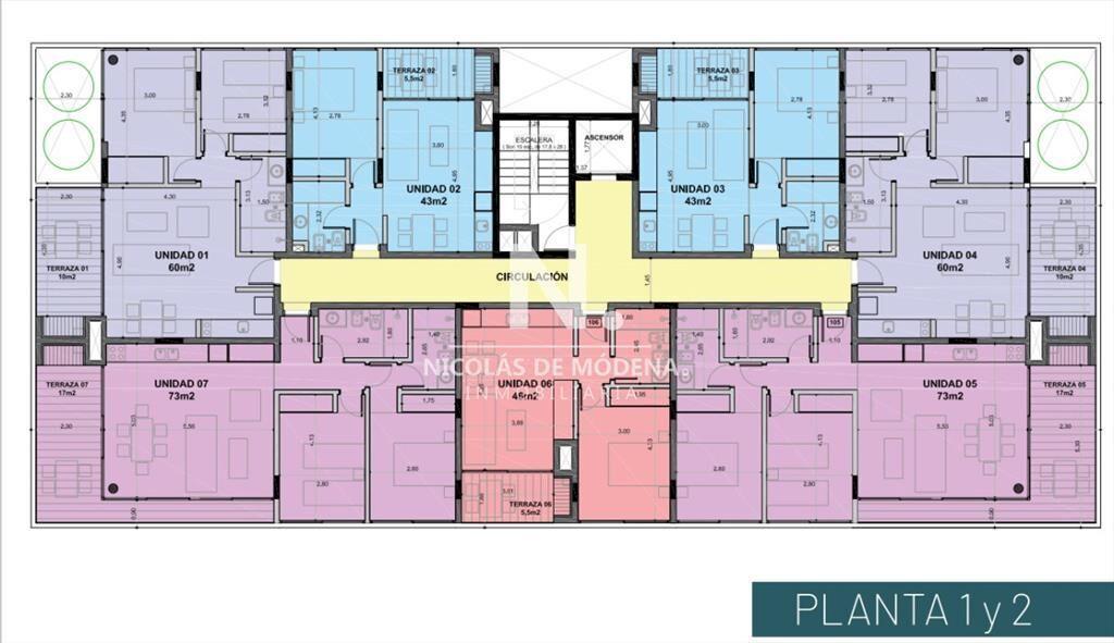 Espectacular apartamento en venta de 2 frente al