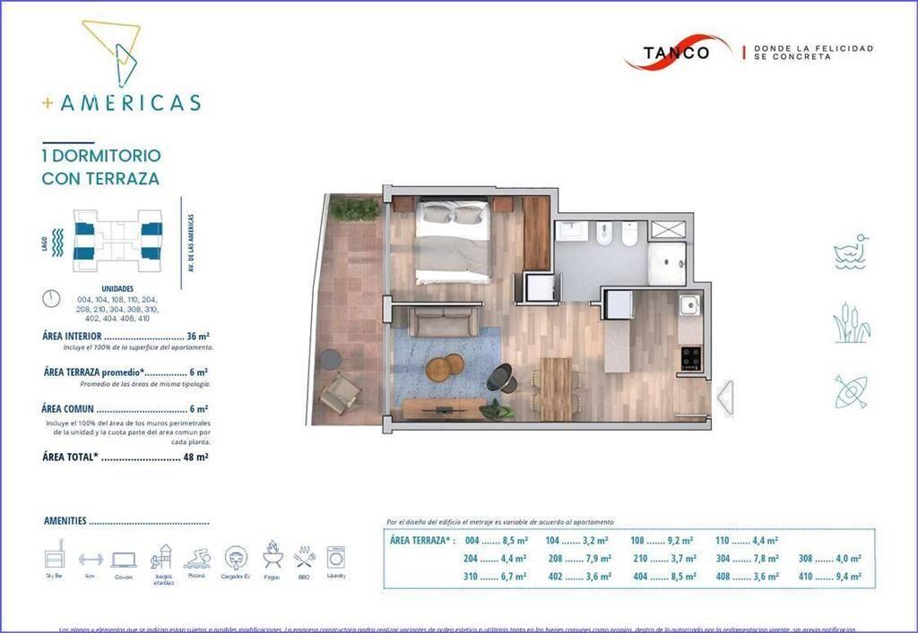 Apartamento de un dormitorio en venta en Barra de Carrasco