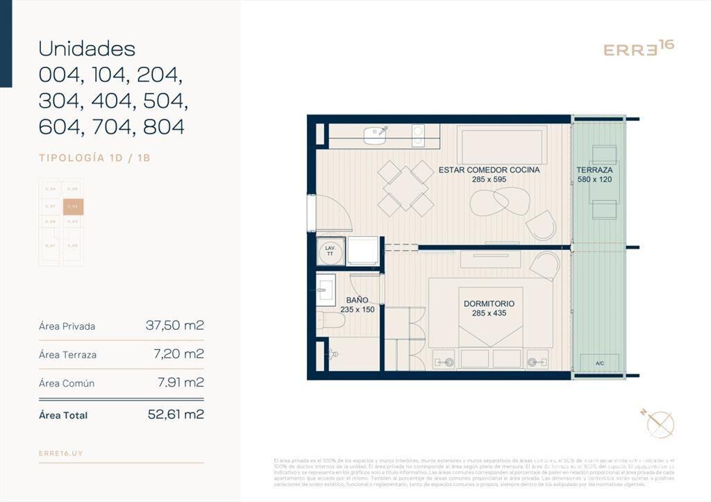 Apartamento en pozo de un dormitorio en venta en Roosevelt,