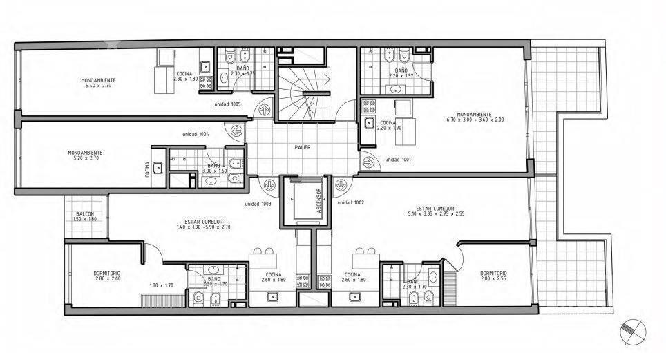 Apartamento monoambiente en venta en Pocitos-1005