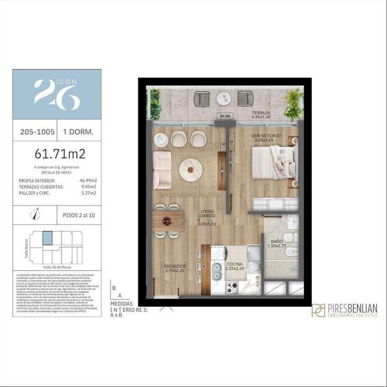 Venta Apartamento 1 Dormitorio ICON 26
