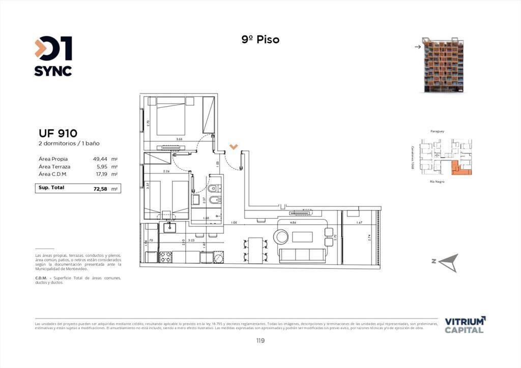Venta de Apartamento en 01 SYNC Centro...