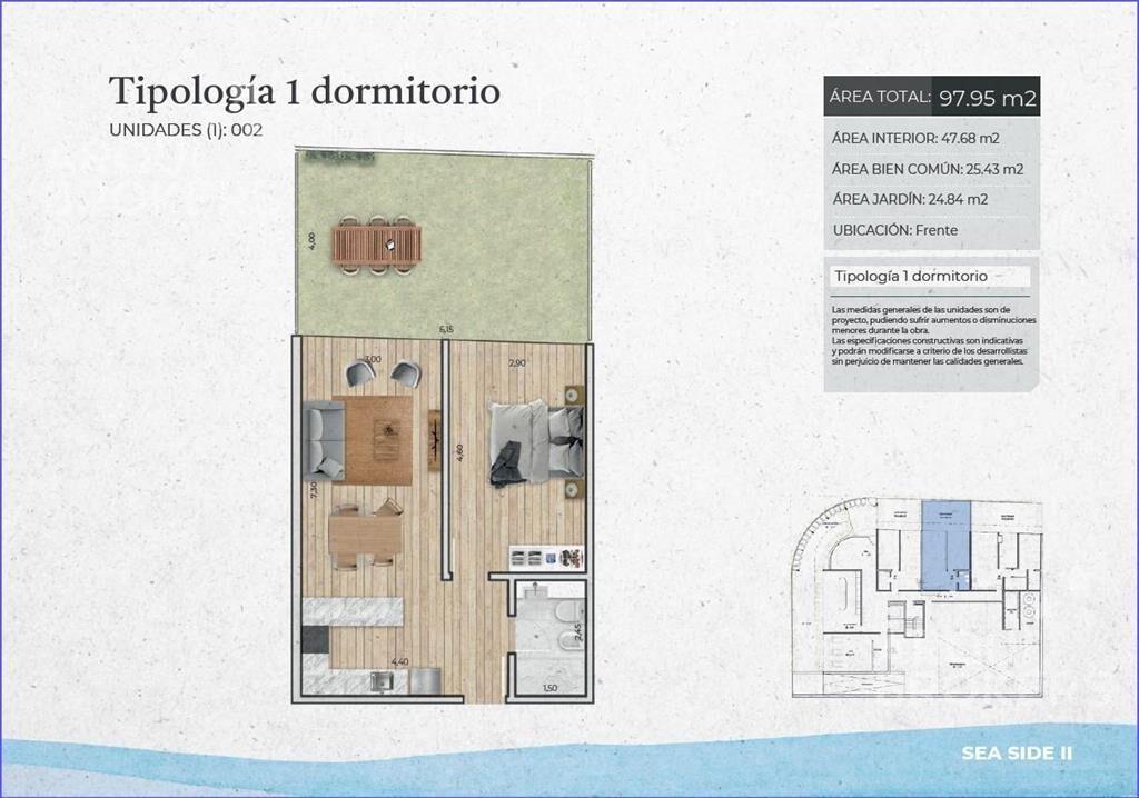 Apartamento de un dormitorio en venta en Pocitos Nuevo - 00