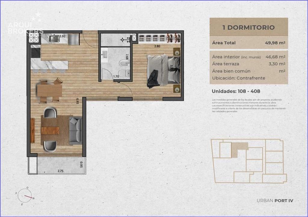 Apartamento de un dormitorio en venta en Pocitos Nuevo - 30
