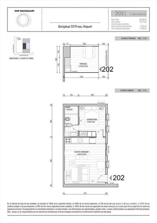 Apartamento de un dormitorio en venta en Aguada - 202