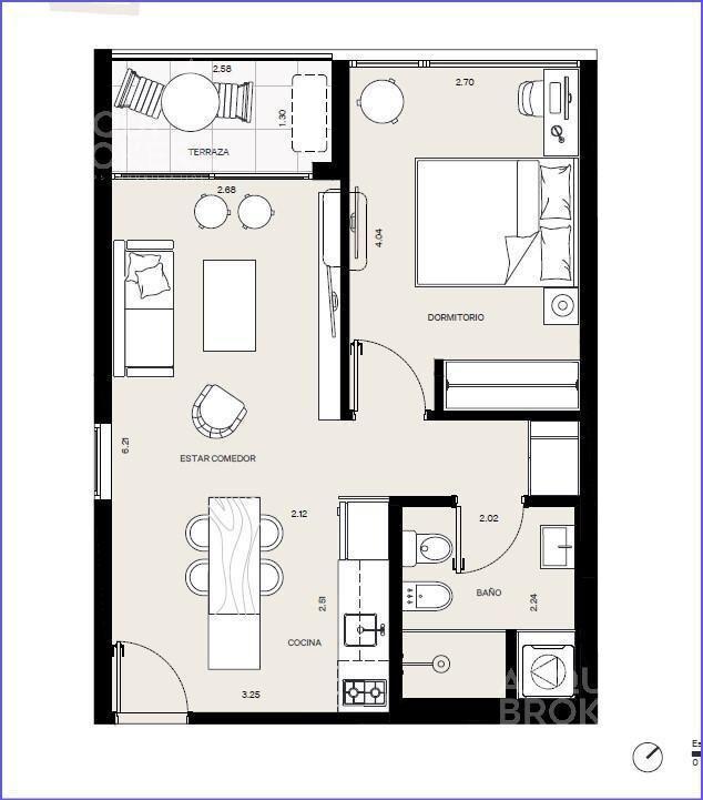 Apartamento de un dormitorio en venta en Buceo - 107