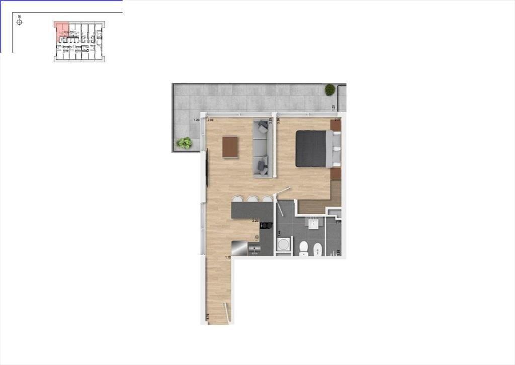 Apartamento de un dormitorio en venta en Buceo - 1708