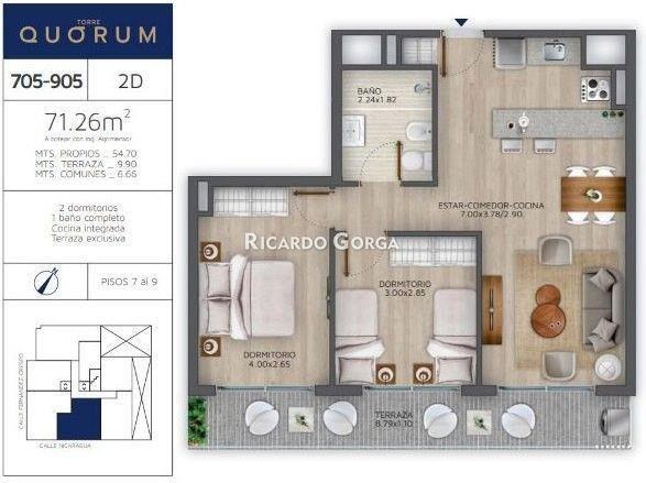 Venta Apartamento a estrenar en Aguada Torre Quorum 2 Do...
