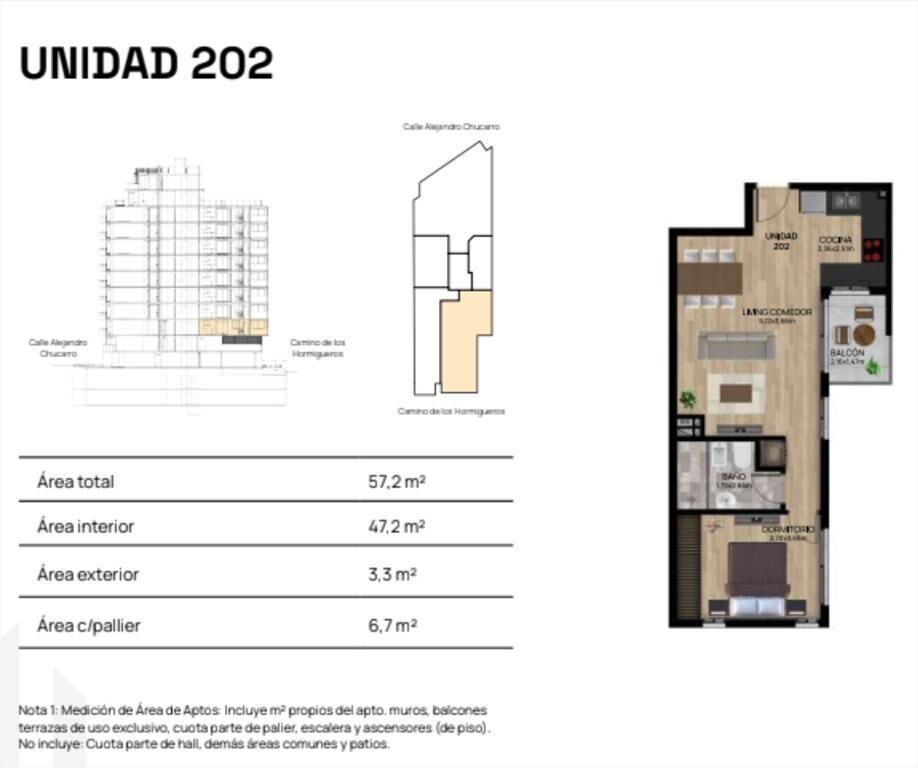 VENTA APARTAMENTO 1DORM BALCON POCITOS POZO